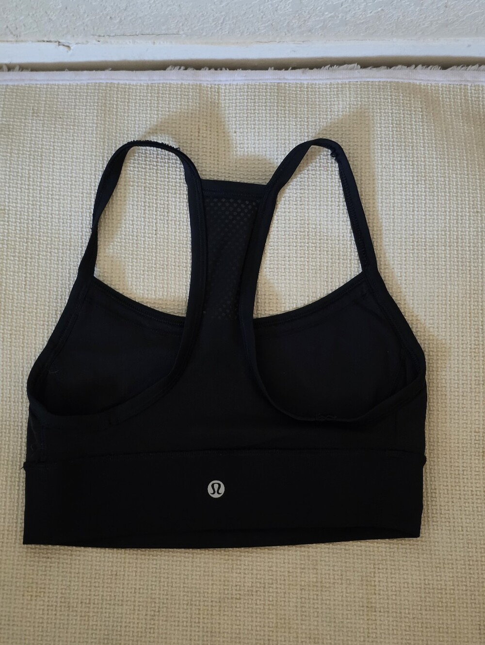 lululemon athletica Black Racerback Support Sports Bra Size 4